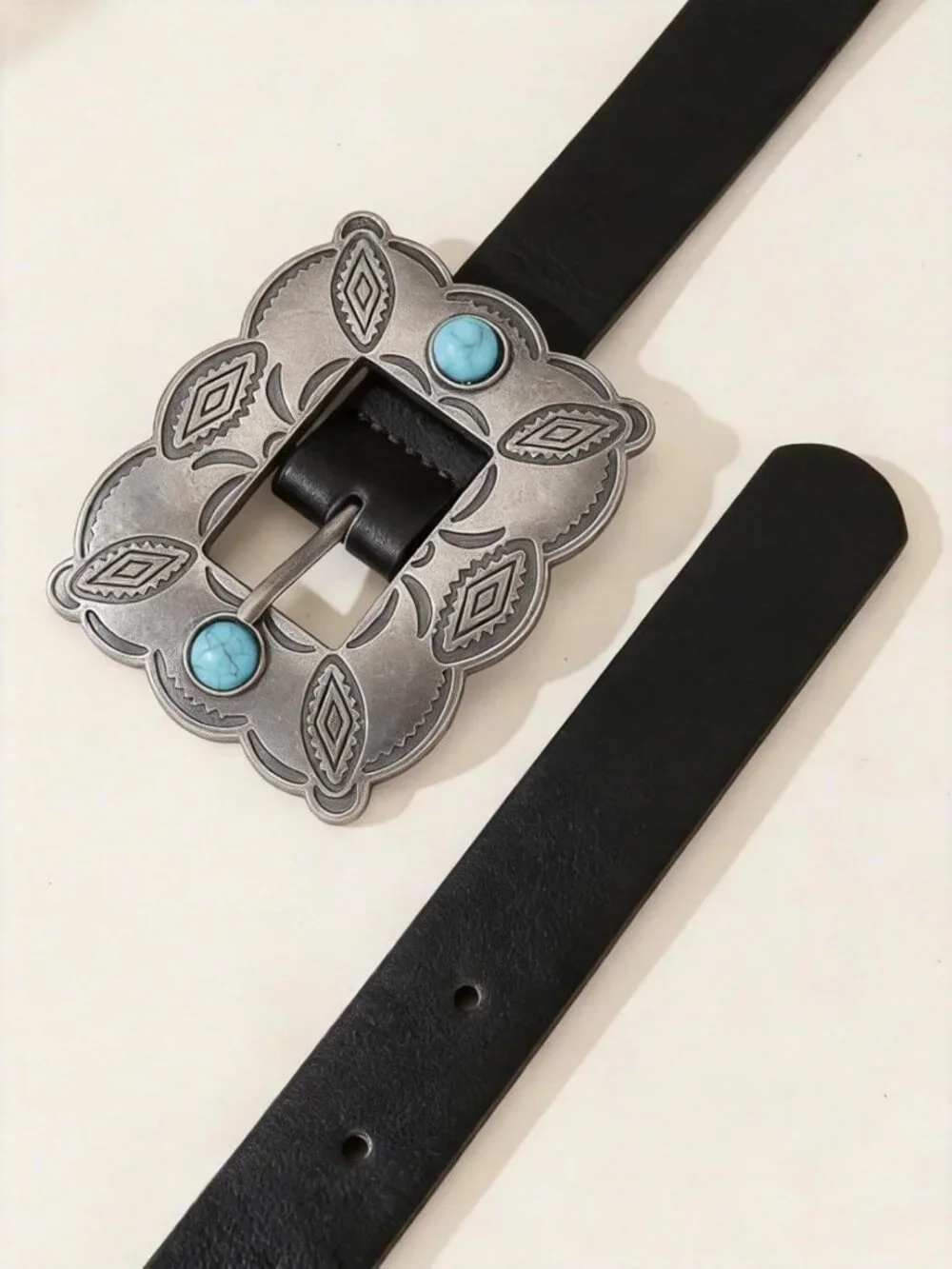 Turquoise Concho Western Belt for Women | Faux Leather Cowgirl Style for Jeans